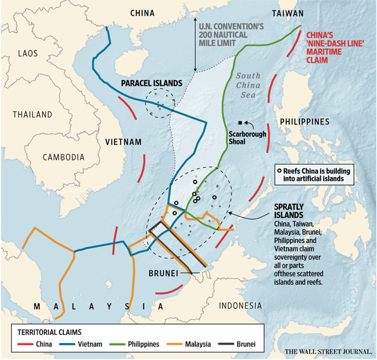 Territorial claims over South China Sea