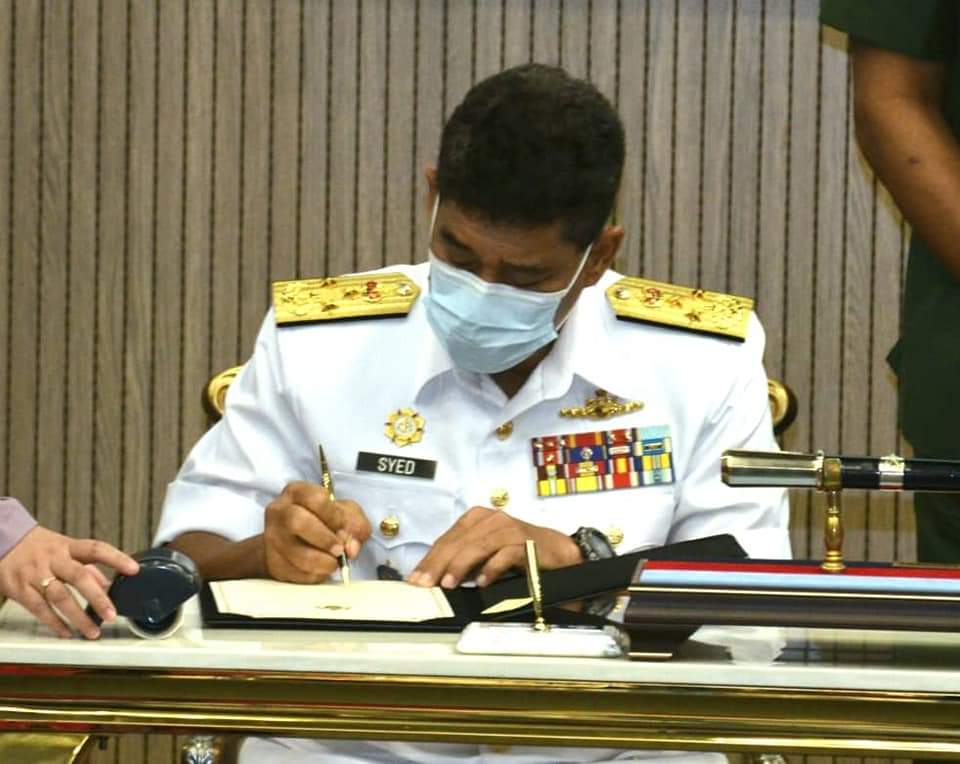 New President of PUSPAHANAS to Vice-Admiral Dato' Pahlawan Syed Zahrul Putra bin Syed Abdullah.